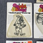 Lot Of 7 Vintage Makit   Bakit Stained Glass Frame Up Clown  Rabbit  Sail Boat  