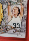 Larry Bird Game Used Jersey Card  d13 25 2022 Leaf Ring Leaders Boston Celtics