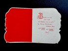1 Vtg Xmas Greeting Card Festive Snowman W  Cart Full Of Presents   Puppy      Dog
