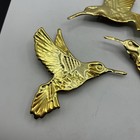 3 Piece Set Vtg Mcm Brass Hummingbird 3 Smalls