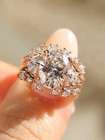 3 85ct Oval-cut Ef Lab Grown Diamond Solitaire Bridal Set Ring 14k Yellow Gold
