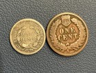 U s Coin Collection - 1856 P Seated Liberty Half Dime   1889 Indian Head Cent