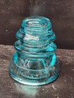 Vintage Whitall Tatum Co Aqua Blue Glass No 1 Insulator