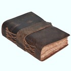 Leather Bound Journal With Antique Lock Closure - 200pages Handmade Deckle Paper