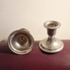 Vintage Pair Silver Plated Candlesticks 3  Taper Candle Holders