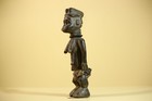 African Luba Statue Hand Carved Tribal Old Figure With Rope Details-g6045
