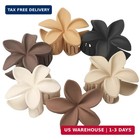 Sisiaipu Hawaiian Plumeria Flower Claw Hair Clips - 6 Pcs Large For Thick Hair A