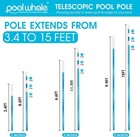 Premium 15 Ft Pool Pole -telescoping Swimming Pool Cleaning Poles heavy Duty Adj