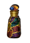 Vtg Murano Italy Stained Glass Hand Painted Geometric Perfume Bottle Millefiori