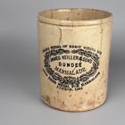 Antique Stoneware Pot X3 James Keller   Sons Dundee Marmalade  Jam Jar Pots