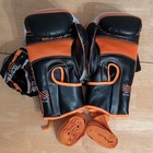 Sanabul Essential Gel Boxing Gloves - 12 Oz  with Sanabul 180 In  Wraps 