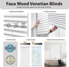 Dez Furnishings Cordless 2  Signature Faux Wood Blind 55  W X 48  H Bark Brown