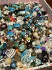 Rough 1lb Mixed Beads Vintage Stone Glass Modern Shell Charms For Craft Jewelry