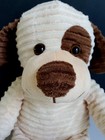 Dan Dee Cream Color Brown Ribbed Puppy Dog Plush 12  Stuffed Animal Toy Corduroy