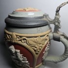 Vintage Antique Villeroy   Boch Mettlach Beer Stein Mug 1266 Antique Breweriana