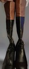 Style   Co Womens Boots Size 10m Venesa  Black Brown Low Heels Knee High Stretch