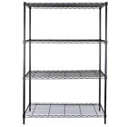 4-tier Metal Wire Shelf Rack Storage Shelving Unit Organizer For Kitchen Black