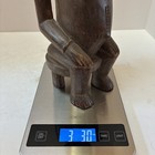 Vintage African Senufo Carved Wood Lidded Figure Vessel Statue Ivory Coast 22   