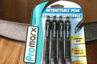 Pack Of 4 Comfort Grip Ball Point Pens Black Ink Promarx Grippy 1 0 Retractable 