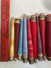 Spools Wood Bobbins Thread Wrapped  6 5  To 7  Primitive Quills Lot-20