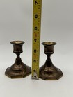 Vintage Brass Pair Taper Candle Stick Holders 3 5    Tall