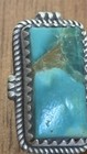 Vintage Sterling Turquoise Rectangle Earrings