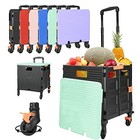  Foldable Utility Cart Portable Rolling Crate Handcart Shopping Trolley Green