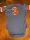1982 Game Worn Burlington Rangers Jersey  3 Authentic Rare Texas Rawlings Milb