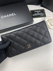 New 2026 Chanel Long Wallet Black Caviar Leather