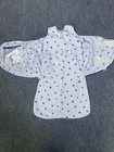 Halo Fleece Sleep Sack Swaddle White With Dark Grey Stars Size Small 3-6 Months
