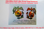 Rare Usmc Eagle Globe   Anchor Officer Roll Collar Ornament  H h  Droop Wing  Nr