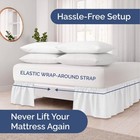 Wrap Around Dust Ruffle Bed Skirt  Easy Fit   Pleated 12  Drop By Cgk Linens