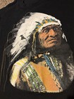 Vintage 90s Native American Chief T Shirt Xl Jerzees Usa Single Stitch Sleeves