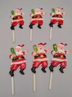 6 Santa Claus Cupcake Picks Vintage Cake Decorations Toppers Christmas Hong Kong