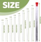 24 Pcs Beading Needles For Seed Beads Big Eye Collapsible Seed Bead Needles
