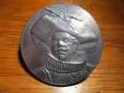 Vintage Antique French White - cyrano De Bergerac  Play By Rostand  Metal Button