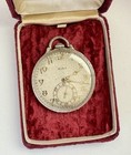 Antique 1920 s Lord Elgin 14k Solid White Gold Corsican Pocket Watch 
