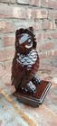 Owl Wooden Finial For Staircase Newel Post painted 1pc owl Finial Bed Post Bird