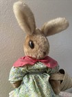 Vintage Mrs Rabbit Beatrix Potter 16    Stuffed Animal Plush With Basket Tote Eden