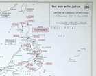 Wwii Map 126 Japanese Landings Se Asia Philippines Malaysia Borneo Thailand Ww2