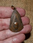 Vintage Thai Metal Buddhist Monk Amulet   Pendant   Talisman