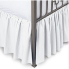 Queen Solid White 600 Tc Cotton Dust Ruffle Bed Skirt Open Corner Drop 16  - 23 