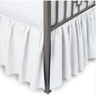 Solid White 825 Tc Egyptian Cotton Gathered Dust Ruffled Bed Skirt - Open Corner