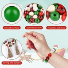 Pcs 16mm Buffalo Plaid Wood Beads Christmas Plaid Wooden Beads For Holiday 160