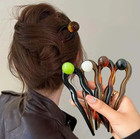 1pc Fashion Colored Pearl U-shaped Hair Sticks Hairpin For Women Girls - New