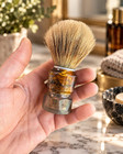 Rare Badger Hair  Vintage Shaving Brush   Rootbeer And Smoke