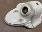 Vintage Ceiling Light Fixture Porcelain Flush Mount Lamp Floral Cluster Enamel