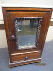 Antique Doll Armoire French With Mirror Door drawer marble Top