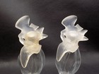 Great Pair Of Vintage Lalique Art Glass Store Display Perfume Bottles