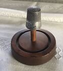 Ketcham   Mcdougall Sterling Vintage Thimble   Size 10  Berry   Vine Motif